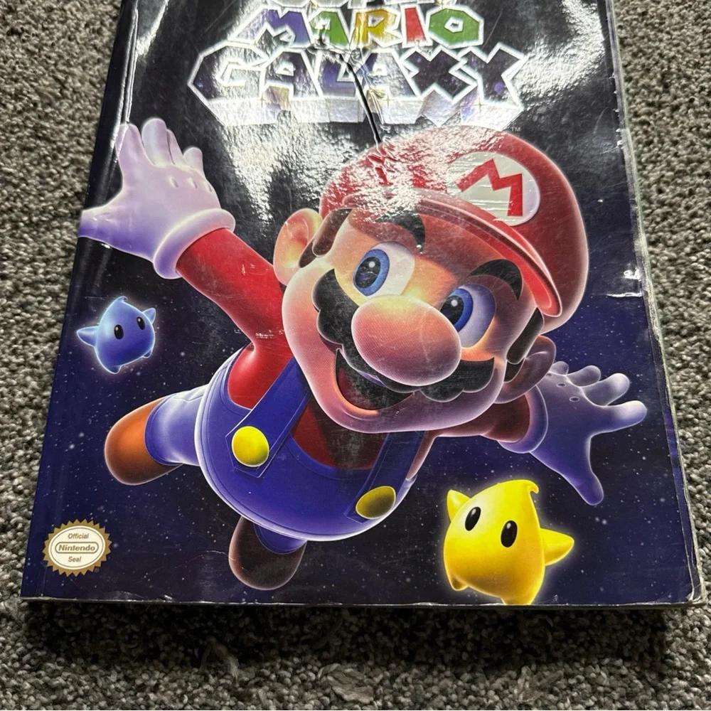 Nintendo Super Mario Galaxy Premiere Edition Strategy Guide Book No Poster Used